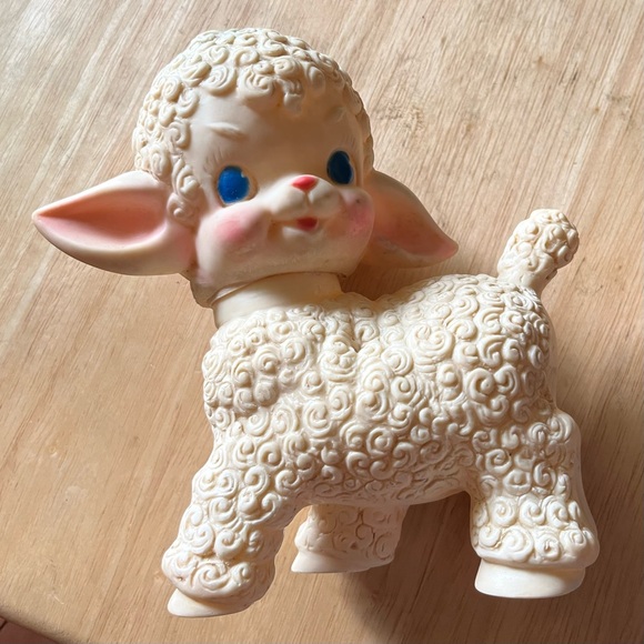 Vintage 1955 squeaky Toy Lamb - Picture 4 of 8